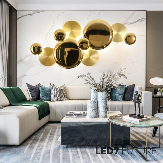 Loft Industry Modern - Gold Plates Wall